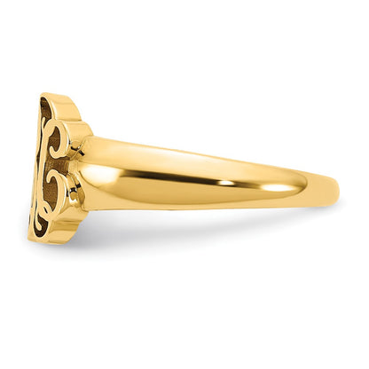 14K Yellow Gold Monogram Ring