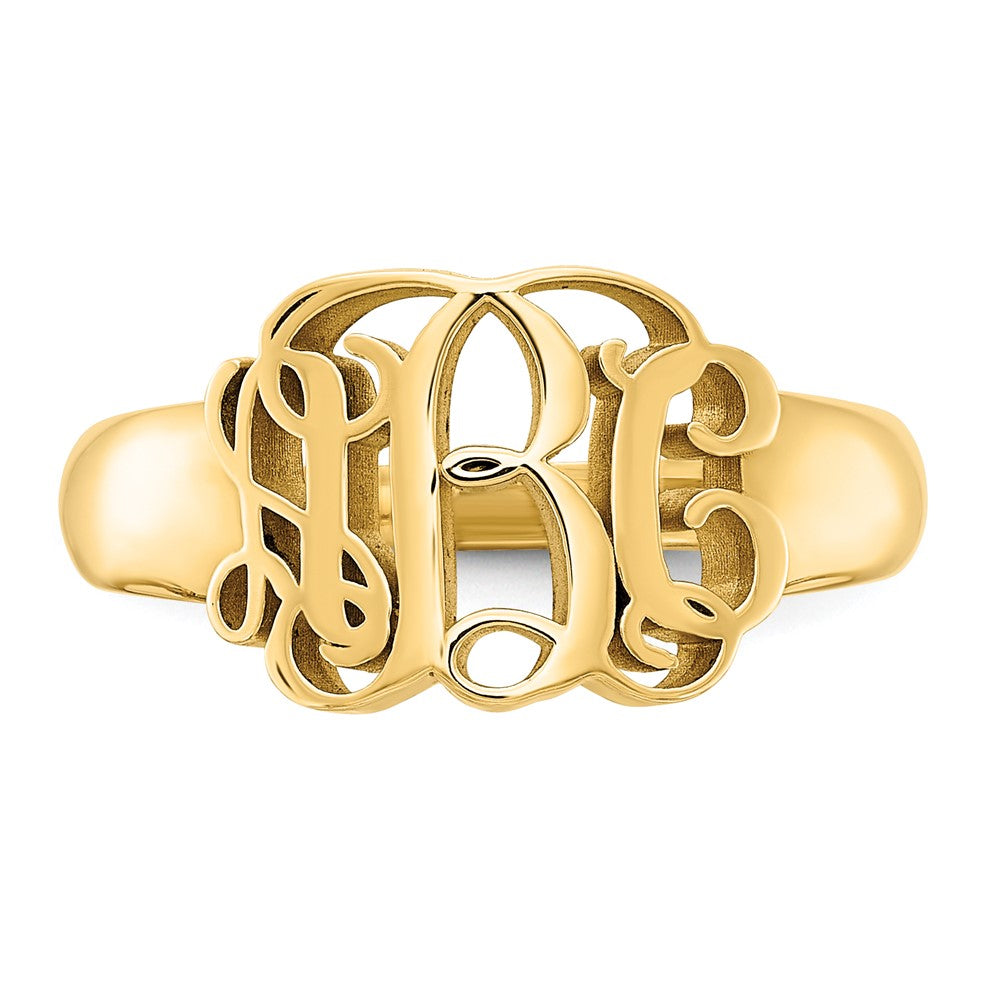 14K Yellow Gold Monogram Ring