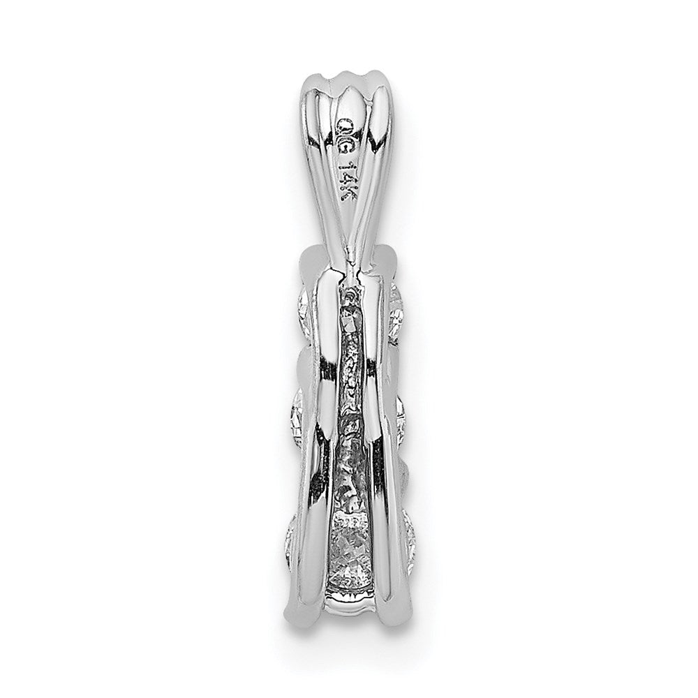 14k White Gold 1/2 Ct. Lab Grown Diamond VS/SI+ G+ Three Stone Pendant