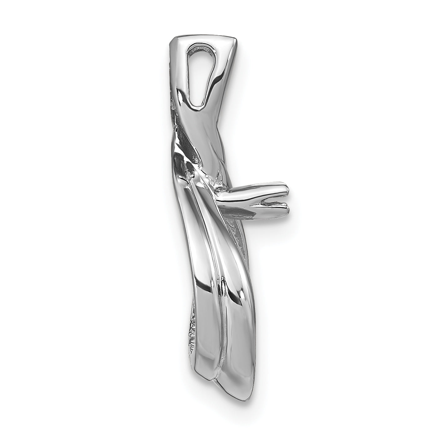 14K White Gold 7mm Round Freshwater Cultured Pearl A Diamond Pendant