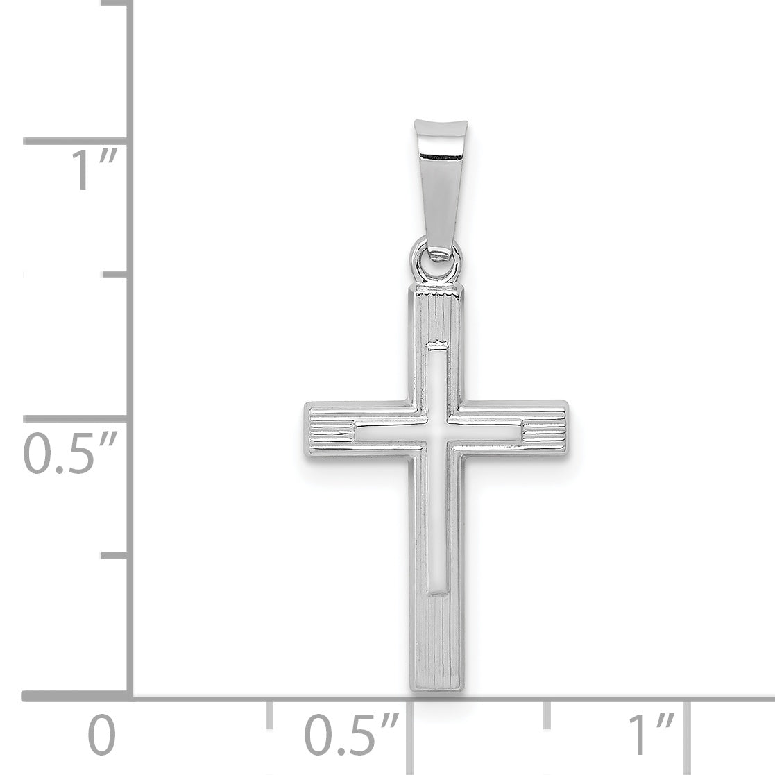 14k White Gold 14K White Gold Polished Latin Cross Pendant