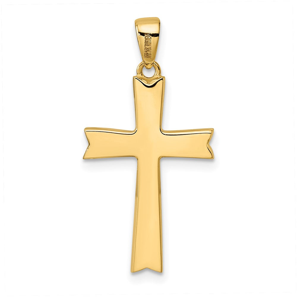 14k Yellow & Rhodium Gold Yellow and Rose Gold with White Rhodium D/C Crucifix Pendant