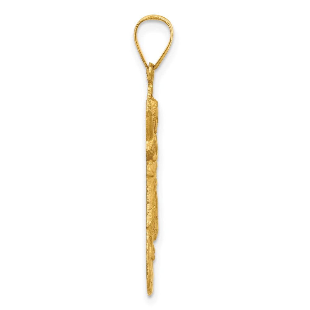 14K Yellow Gold Hollow Divine Child Jesus Figure Charm