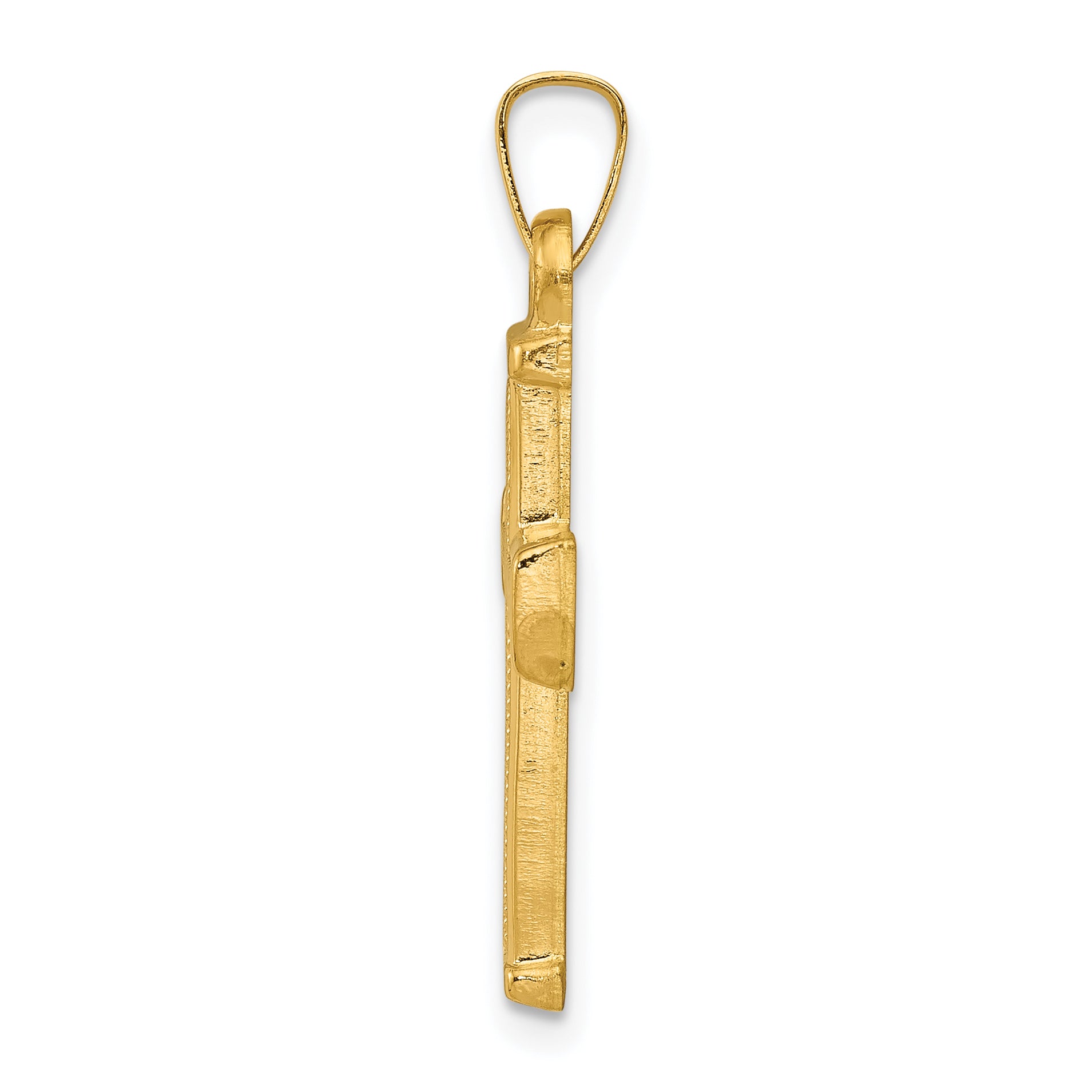 14k Yellow Gold 14k Hollow Latin Cross Pendant