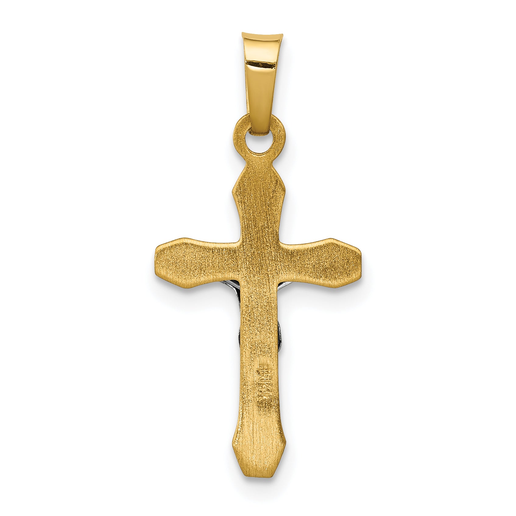 14k Two-tone 14k Two-tone INRI Hollow Crucifix Pendant