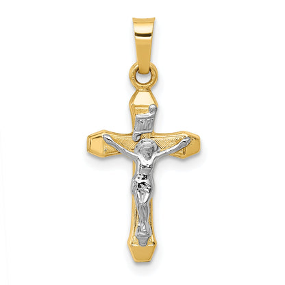 14k Two-tone 14k Two-tone INRI Hollow Crucifix Pendant