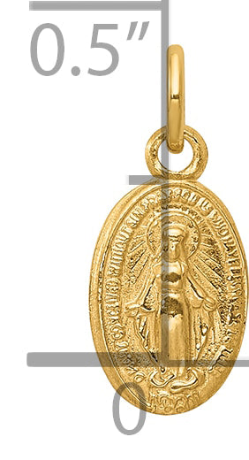 14k Yellow Gold 14k Miraculous Medal Charm
