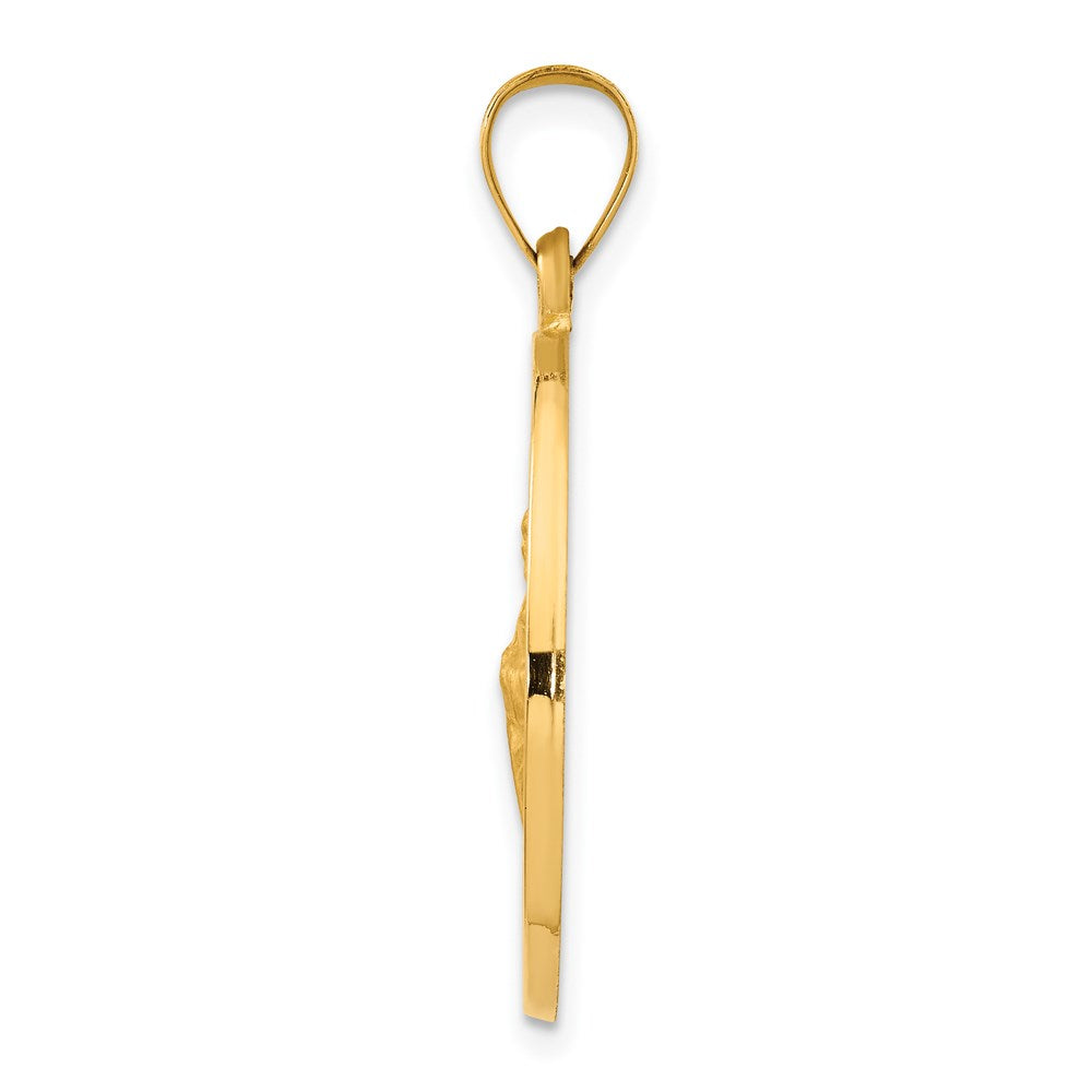 14k Yellow Gold 14k Saint Jude Medal Hollow Pendant
