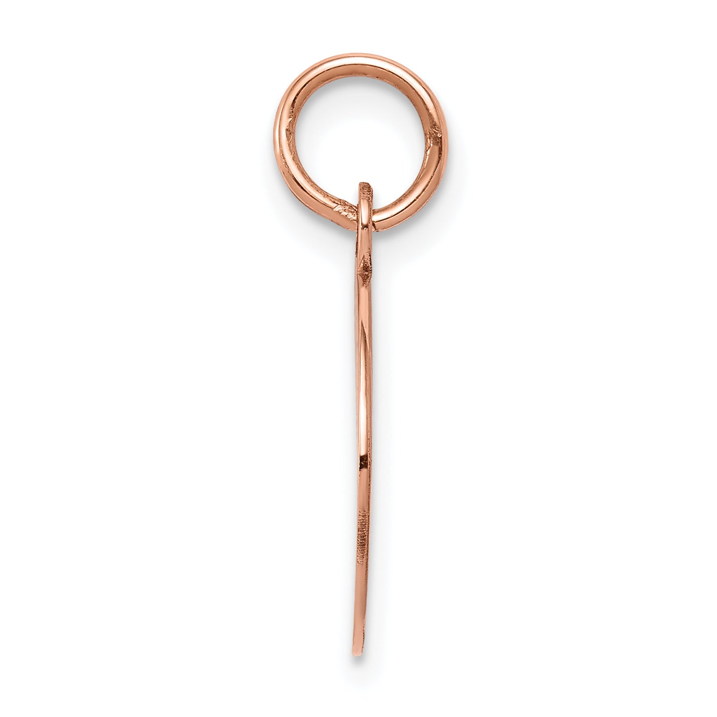 14k Rose Gold 14k Rose Gold Plain .013 Gauge Circular Engraveable Disc Charm