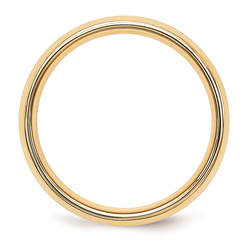 Solid 14K Yellow Gold Two-Tone 5mm Domed Size 11 Wedding Men's/Women's Wedding Band Ring