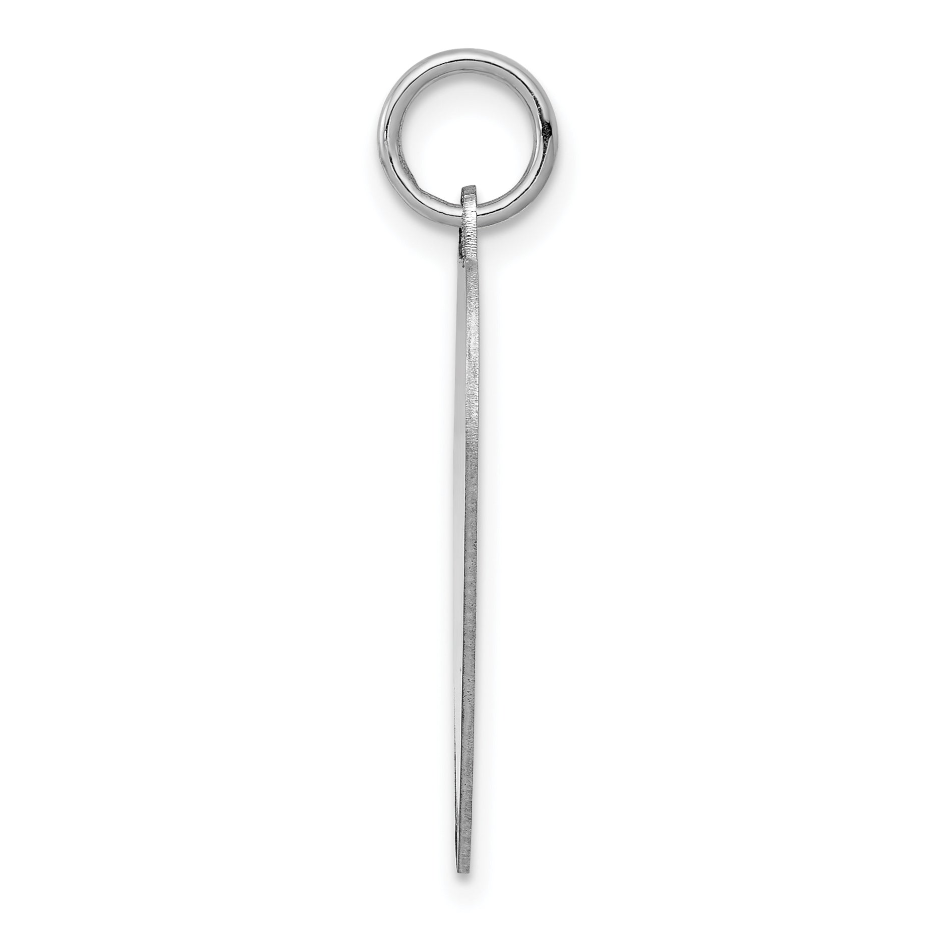 14k White Gold Plain Engravable Heart Charm