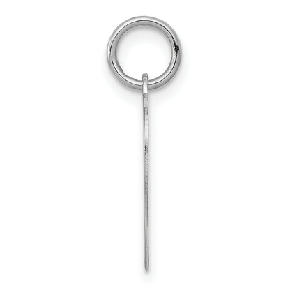 14k White Gold Heart Disc Charm