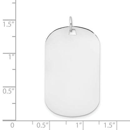 14k White Gold 14k White Gold Plain .013 Gauge Engraveable Dog Tag Disc Charm