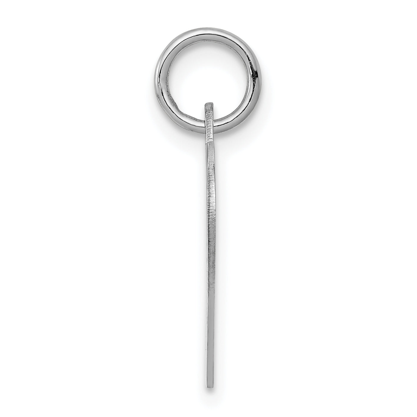 14k White Gold Plain Engraveable Heart Disc Charm