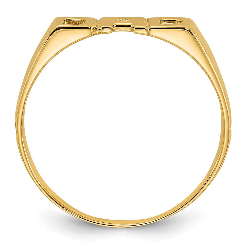 14K Yellow Gold AA Real Diamond men's ring