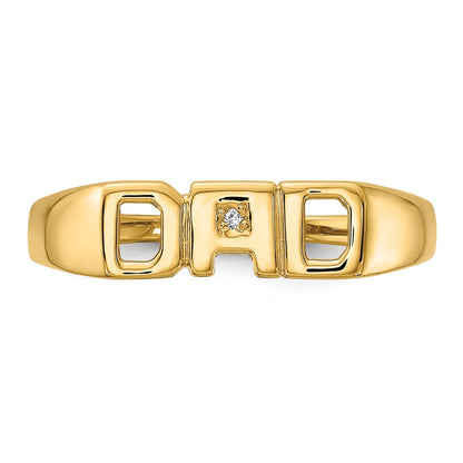 14K Yellow Gold AA Real Diamond men's ring
