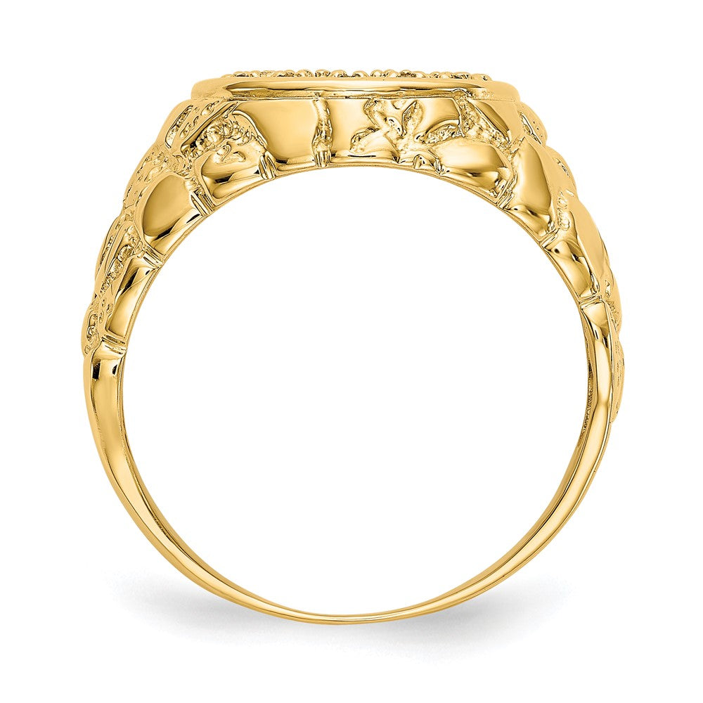 14K Yellow Gold Aaa Dia Ring