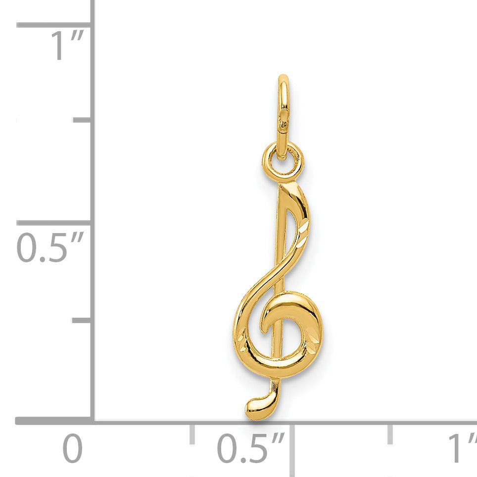 14k Yellow Gold 14K Treble Clef Pendant