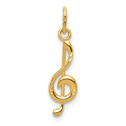 14k Yellow Gold 14K Treble Clef Pendant