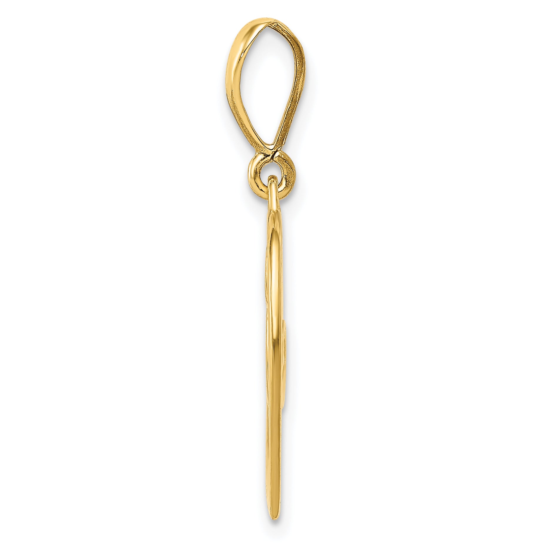 14k Yellow Gold 14K Polished Swirl Heart Pendant