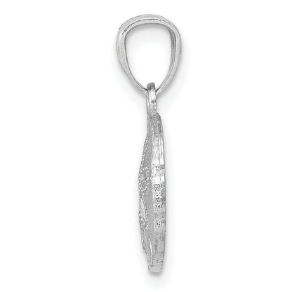 14k White Gold 14K White Gold Polished and Textured Sand Dollar Pendant