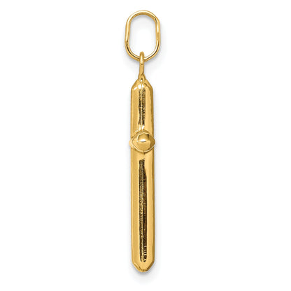 14k Yellow Gold 14k Polished Hollow Latin Cross Charm