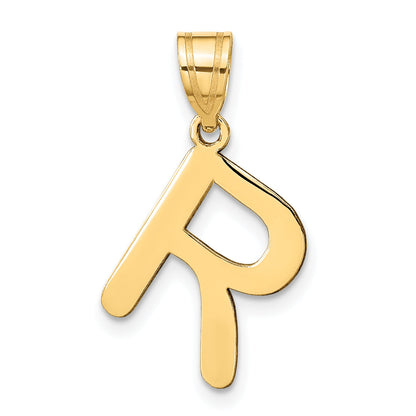 14k Yellow Gold 14k Polished Bubble Letter R Initial Pendant