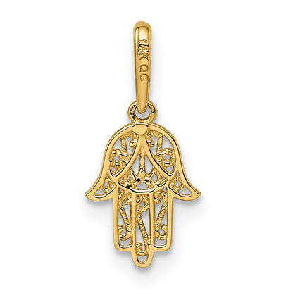 14k Yellow Gold 14k Hamsa Pendant