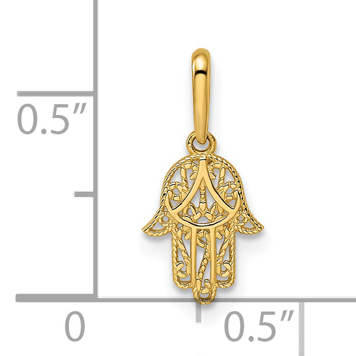 14k Yellow Gold 14k Hamsa Pendant