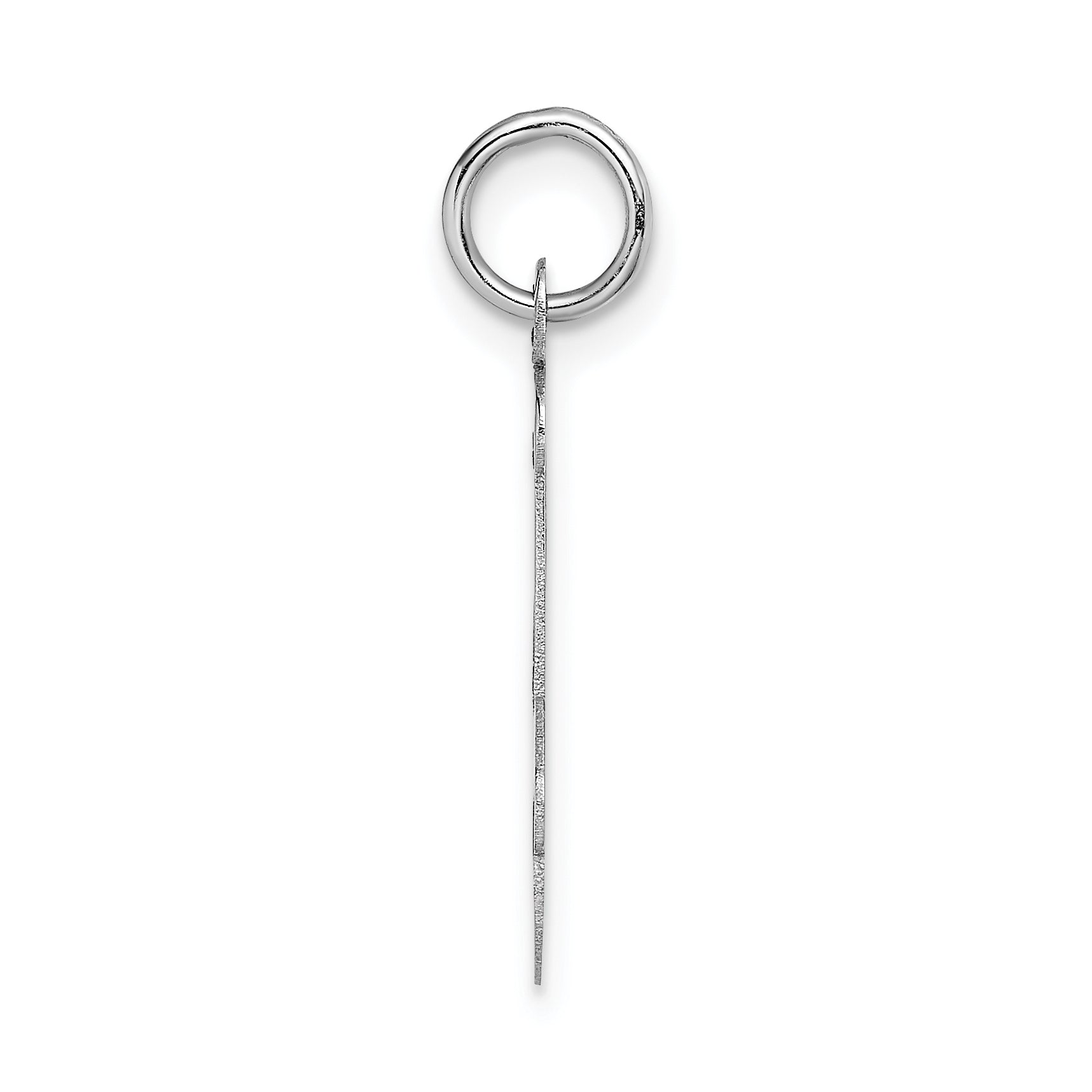 14k White Gold 14k White Gold Large Script Letter J Initial Charm