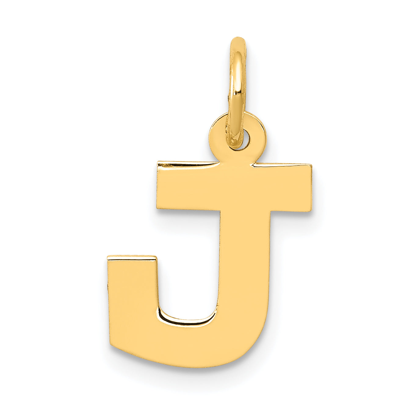 14k Yellow Gold 14k Small Block Letter J Initial Charm