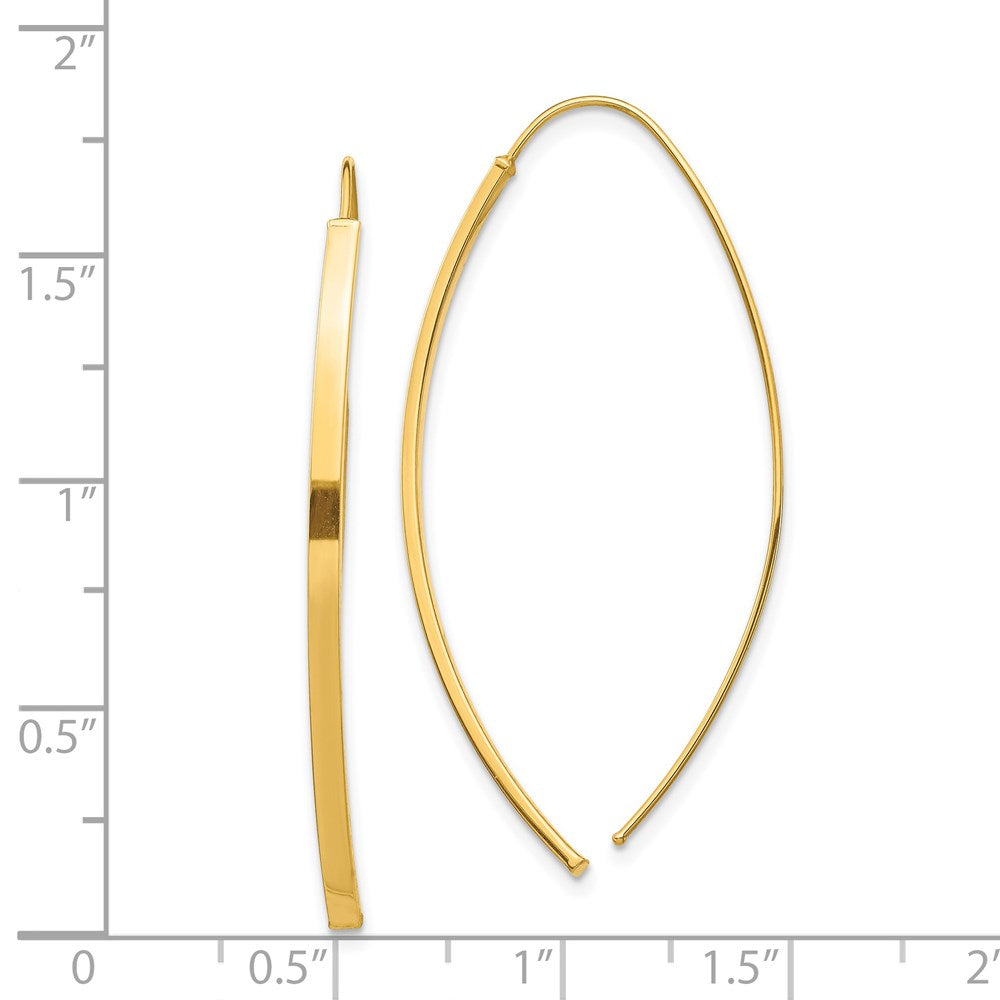 14k Yellow Gold Dangle Threader Earrings