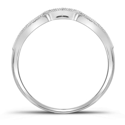 14k White Gold Round Diamond Bridal Wedding Ring Set 1/3 Cttw