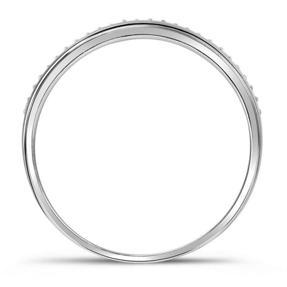 14k White Gold Round Diamond Bridal Wedding Ring Set 1/3 Cttw