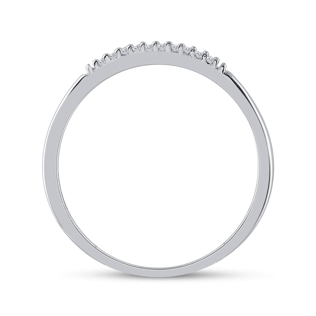 14k White Gold Princess Diamond Bridal Wedding Ring Set 1/5 Cttw