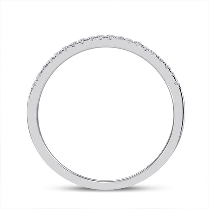 14k White Gold Round Diamond Heart Bridal Wedding Ring Set 1/2 Cttw