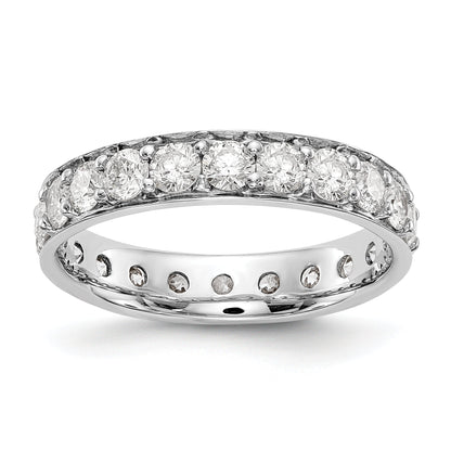 14k White Gold Polished Vintage 2ct Diamond Eternity Band