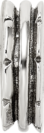 Sterling Silver Reflections Grooved Spacer Bead