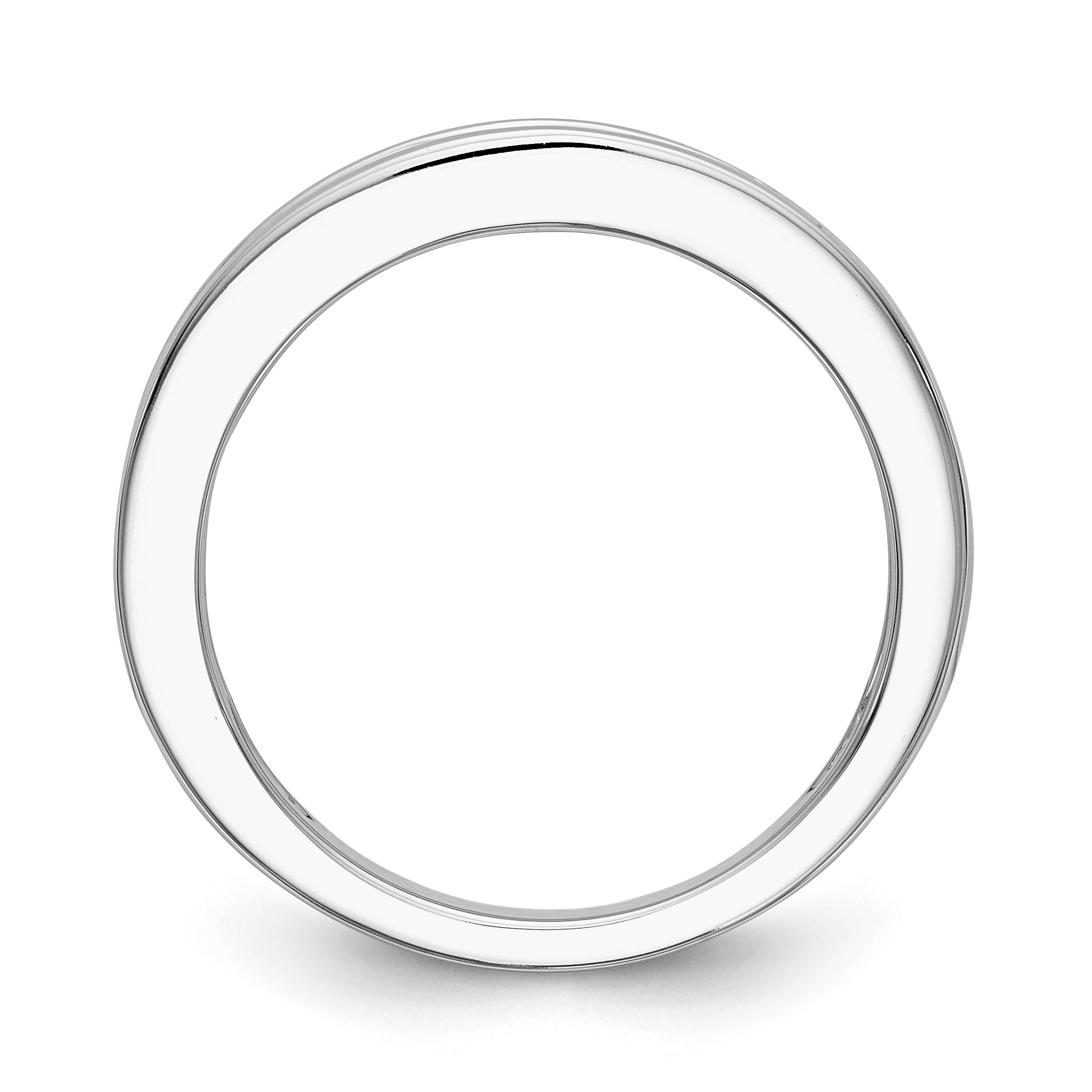 14K White Gold Diamond Wedding Band