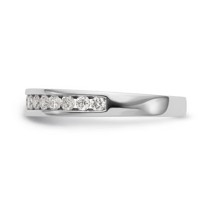 14K White Gold Diamond Wedding Band