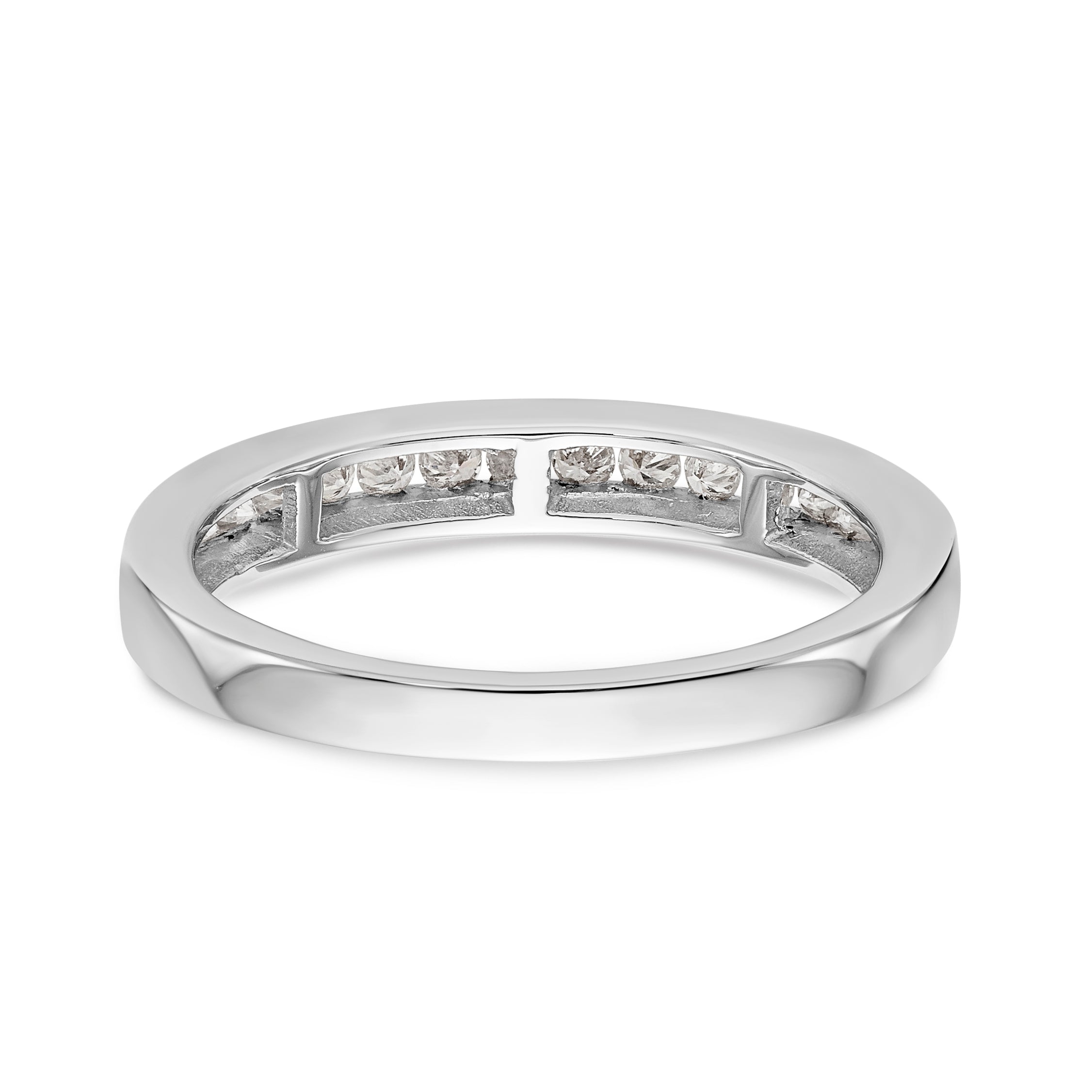 14K White Gold Diamond Wedding Band