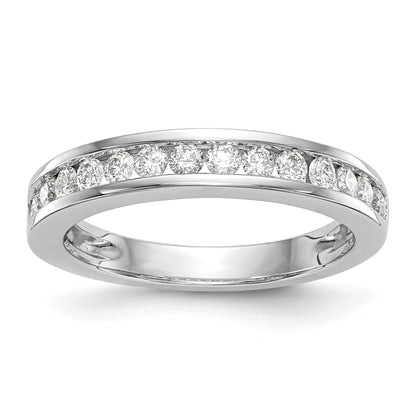 14K White Gold Diamond Wedding Band