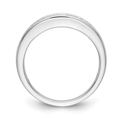 14k White Gold Diamond Wedding Band