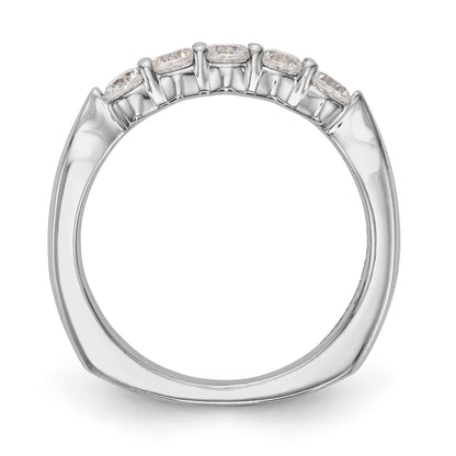 14K White Gold Diamond Wedding Band