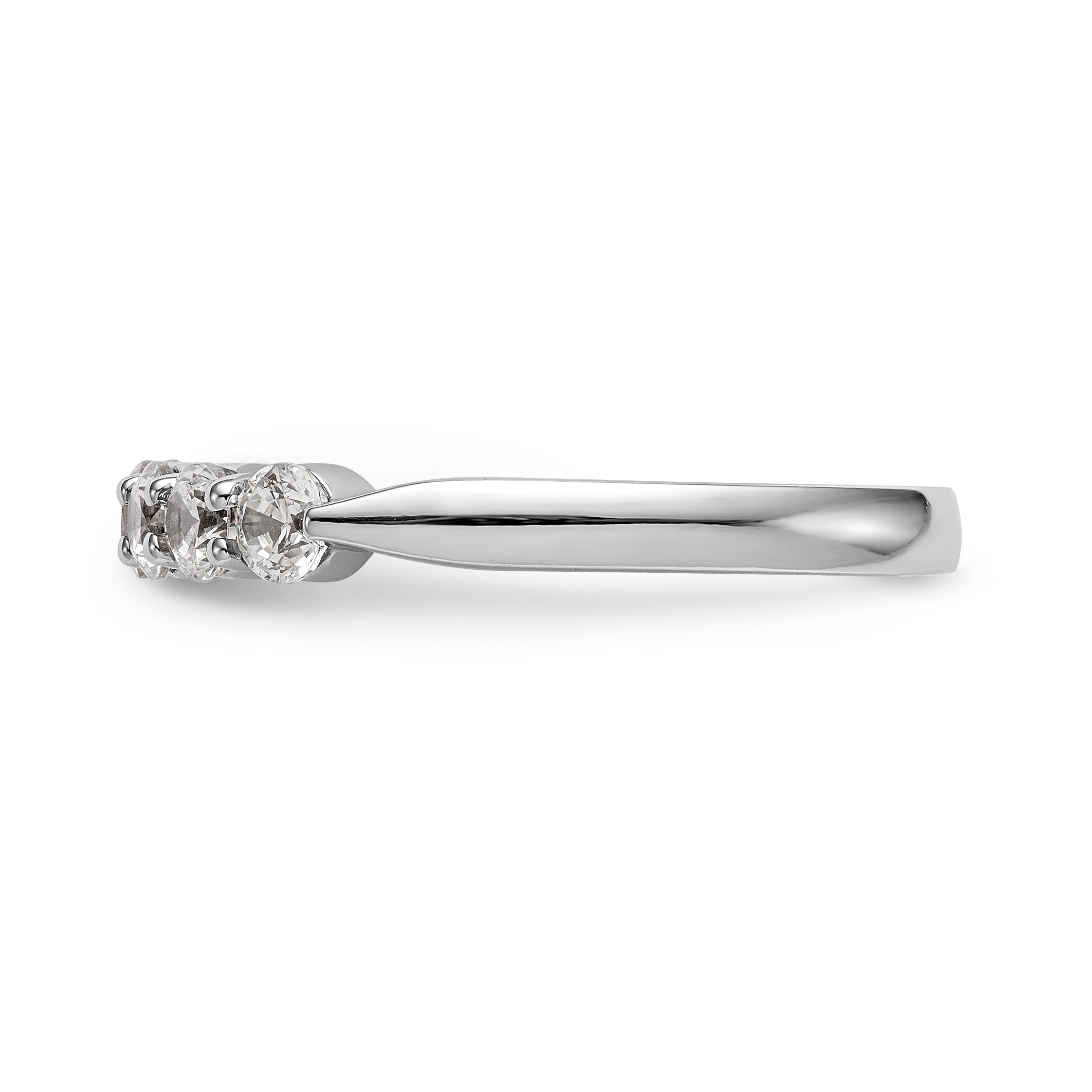 14K White Gold Diamond Wedding Band