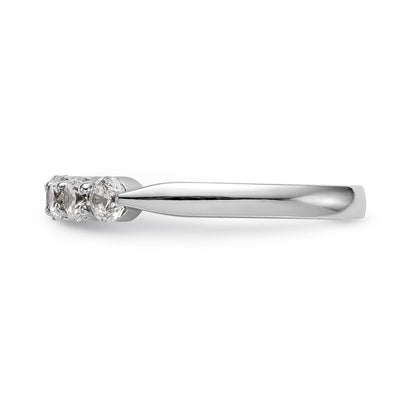 14K White Gold Diamond Wedding Band