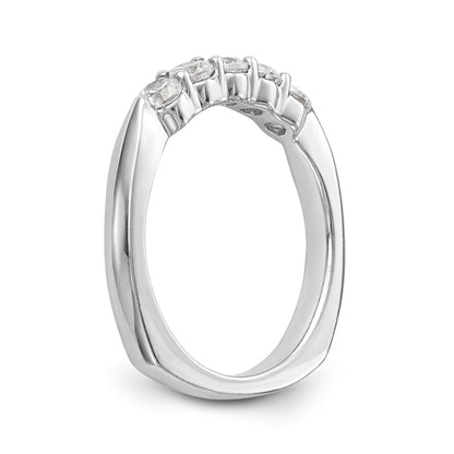 14K White Gold Diamond Wedding Band