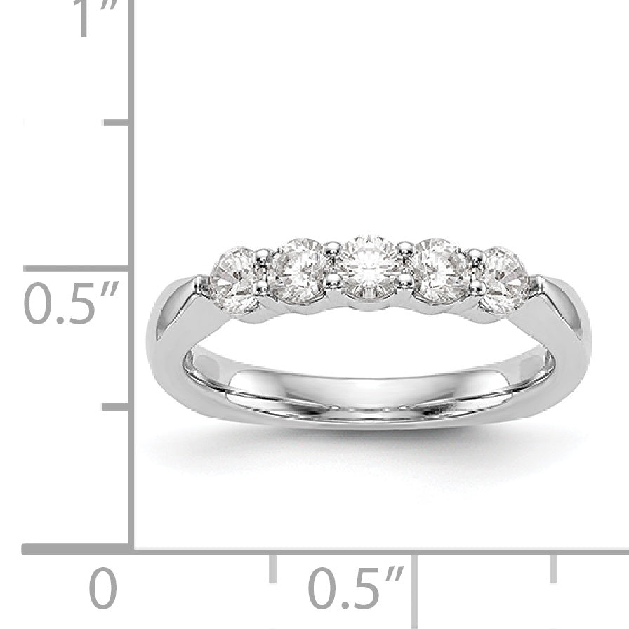 14K White Gold Diamond Wedding Band