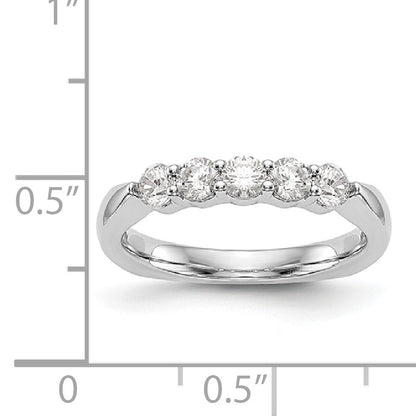 14K White Gold Diamond Wedding Band