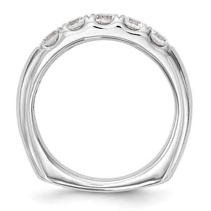 14K White Gold Diamond Wedding Band